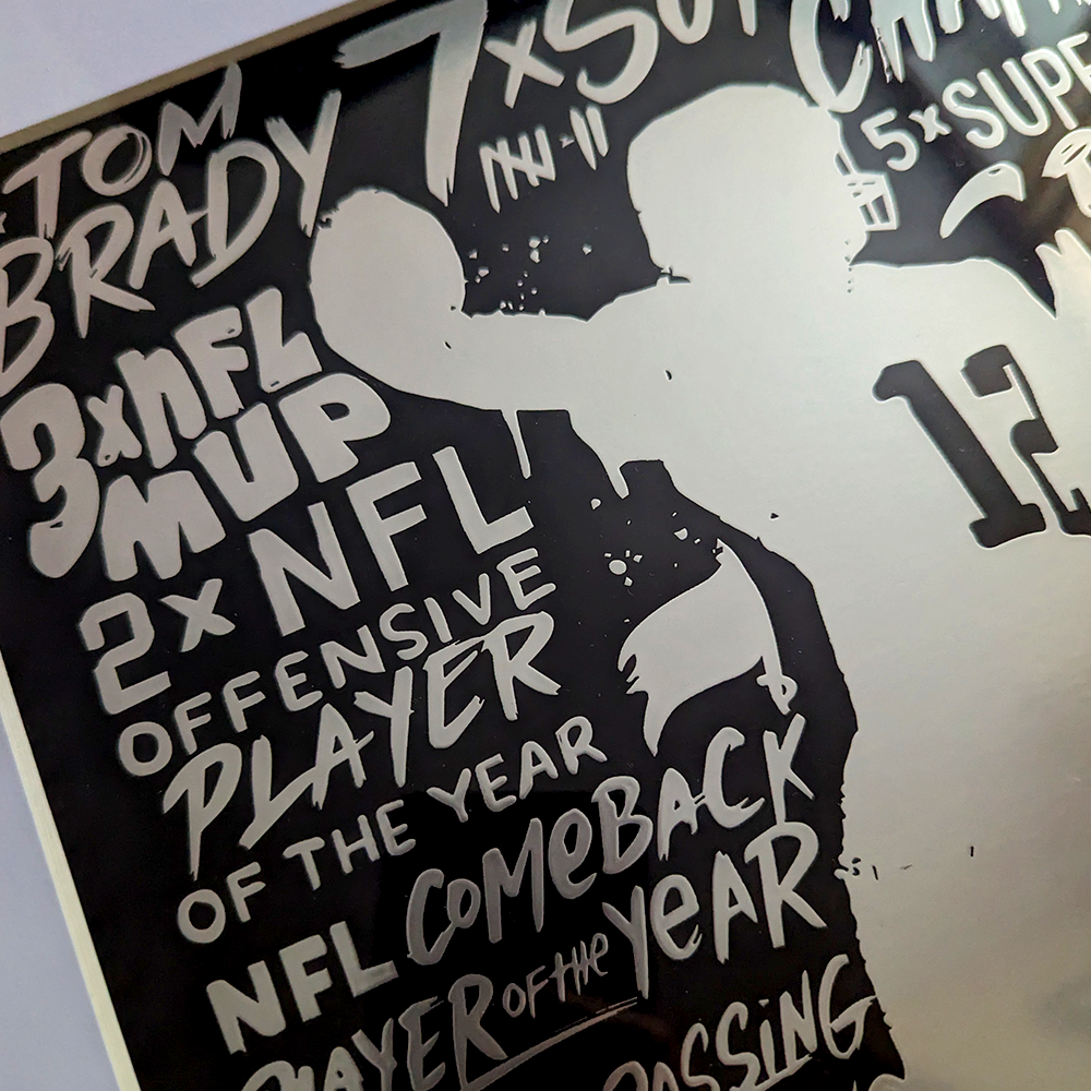 Tom Brady Silver Foil Poster