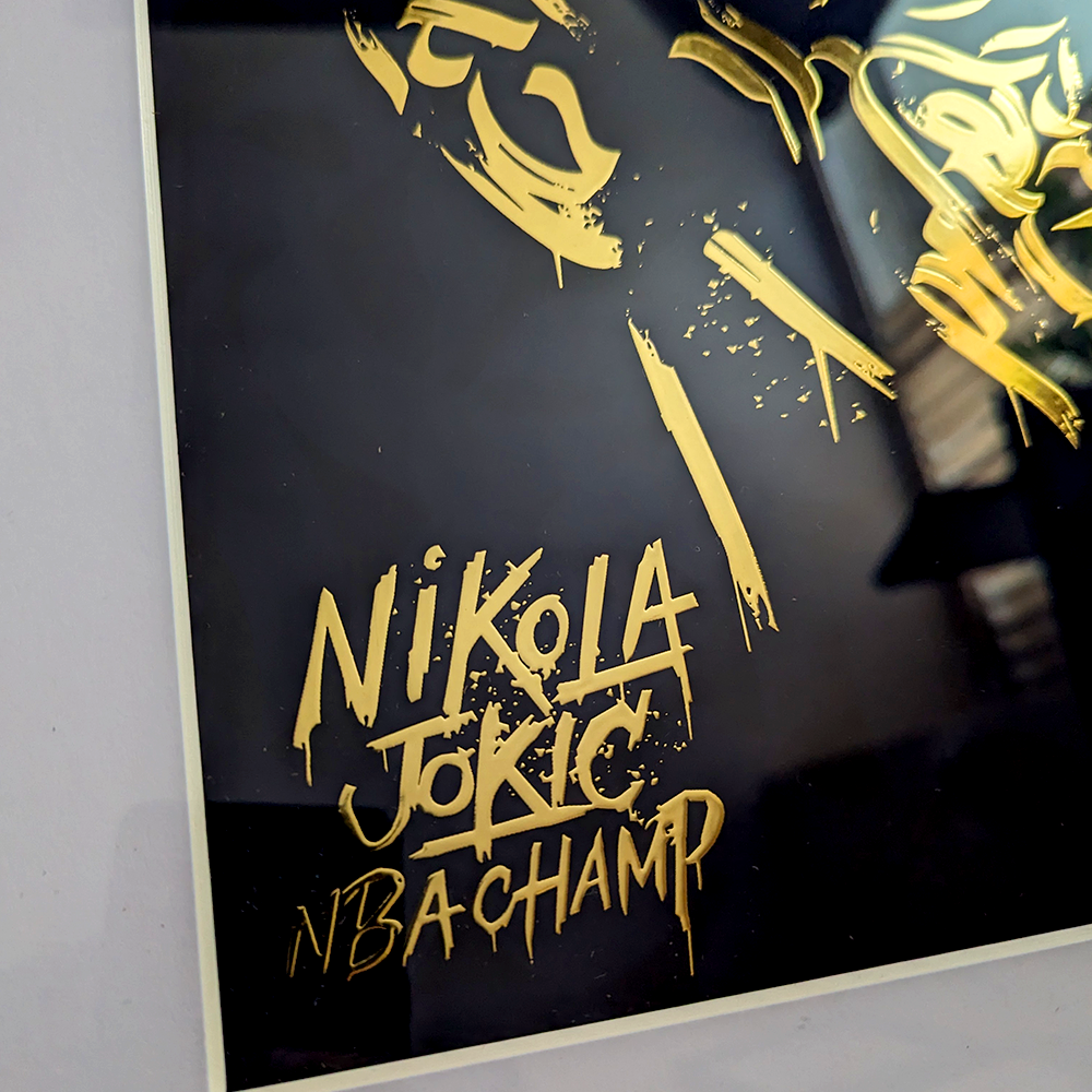 Nikola Jokic Gold Foil Poster