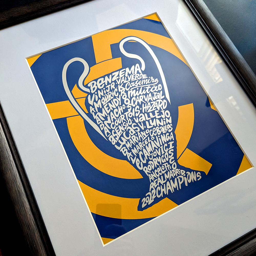 Real Madrid Champions League - Silver Foil Poster