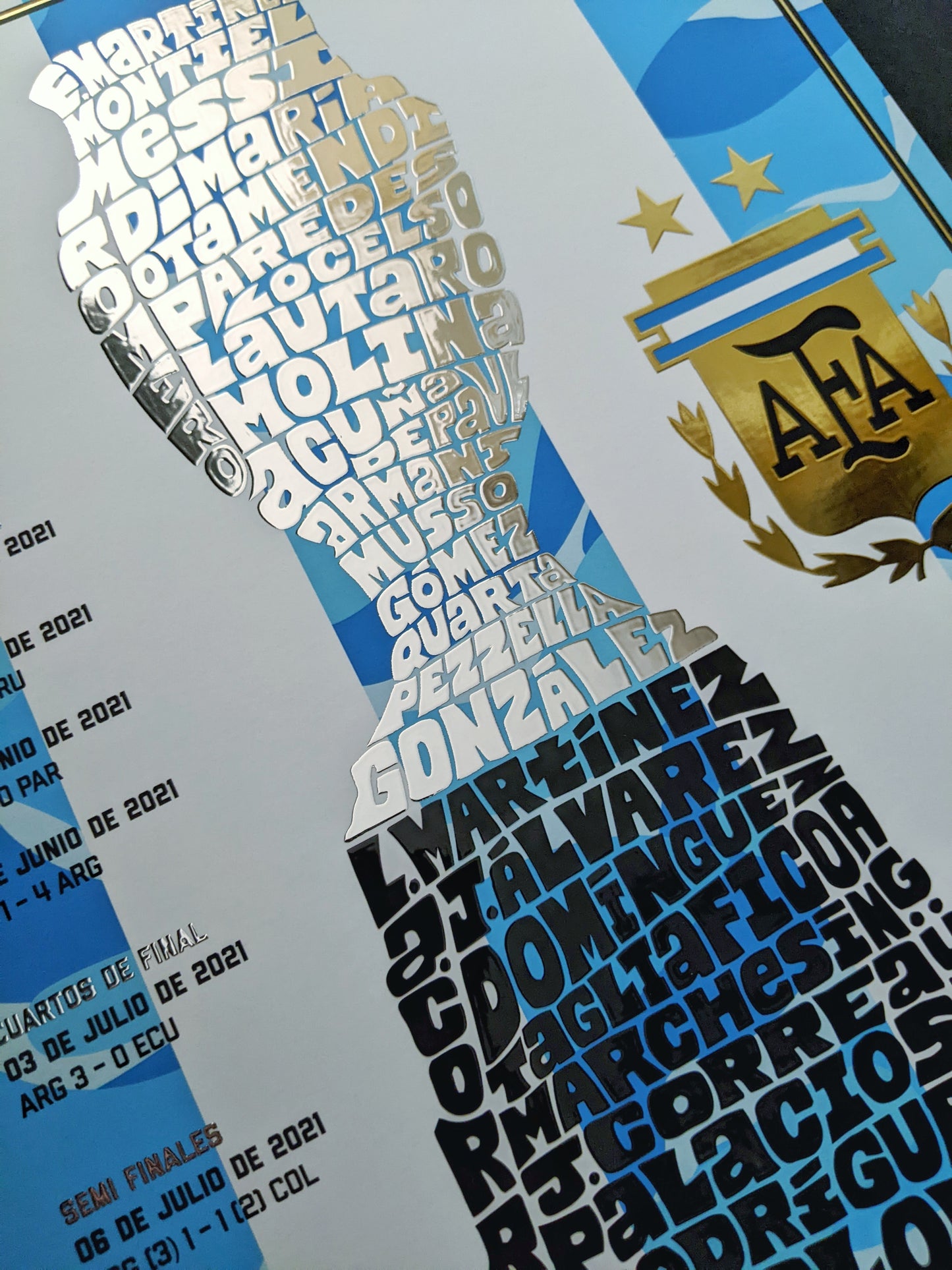 Argentina Copa América 2021 Trophy Poster