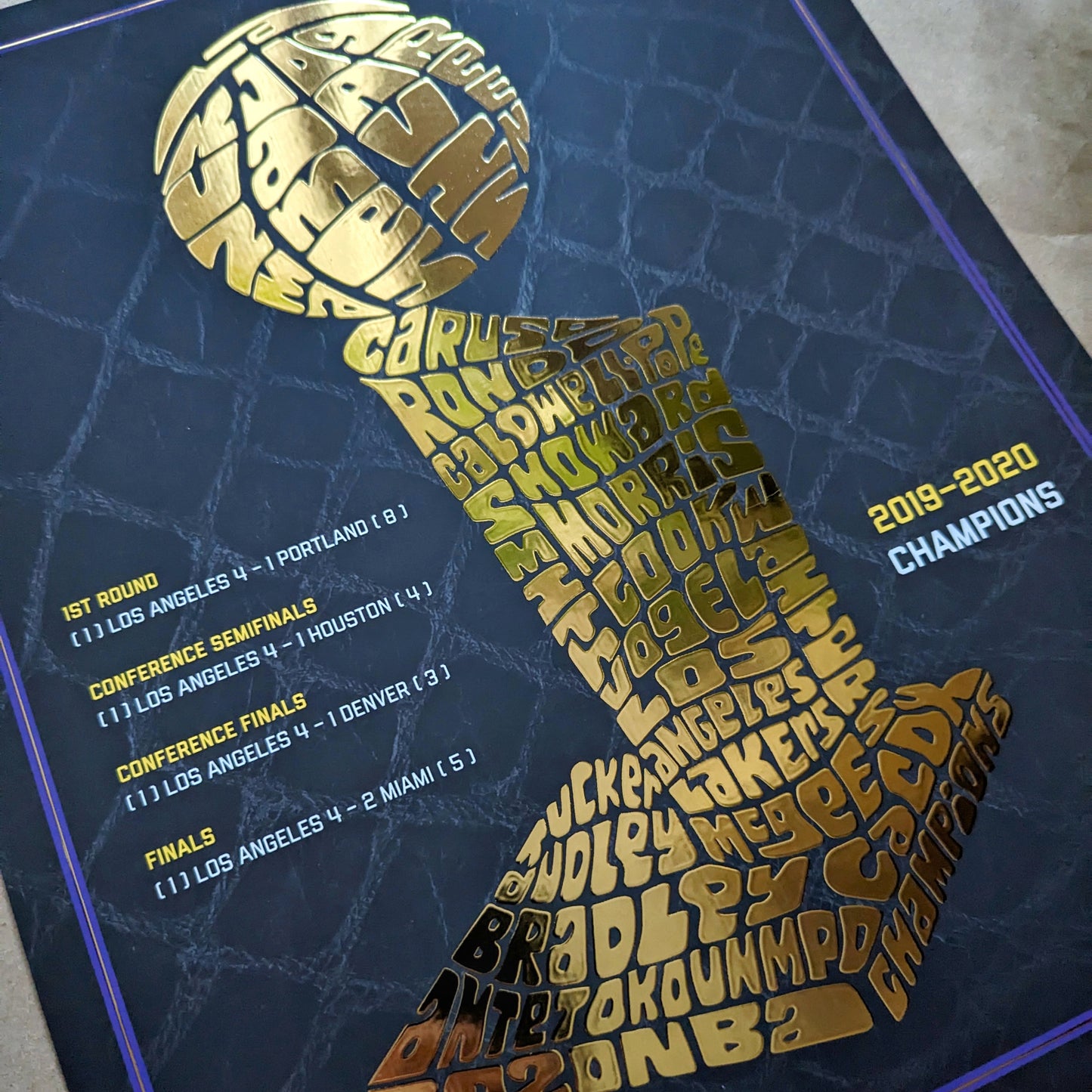 Los Angeles Championship w/ Black Mamba Gold Foil Poster