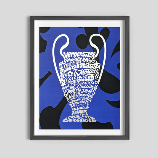 Chelsea FC - Champions League - Silver Foil Poster
