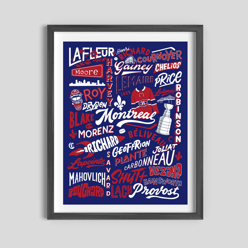 Montreal Hockey Legends Poster